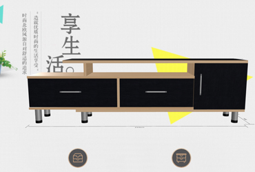 电视柜三维展示-家具3d展示可视化建模解决方案